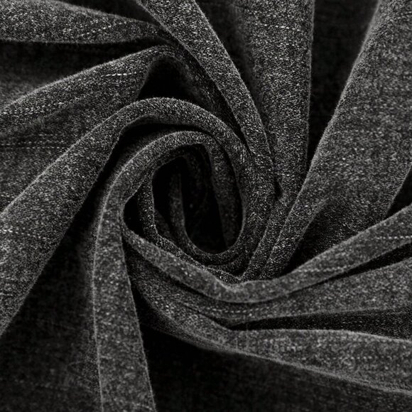 Black Cute Women's Plus Size Ruffle Lantern Sleeve Dress - Picture 6 of 8